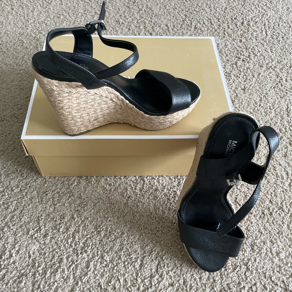 Michael Kors Jill Wedge leather